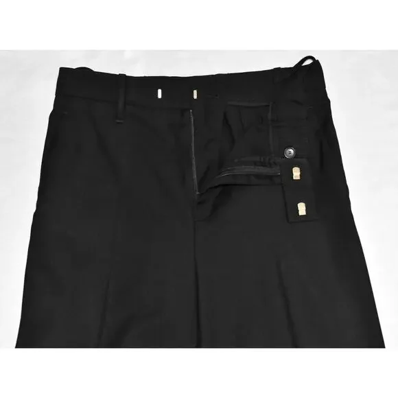 B2 Auth GUCCI Black Wool Faux Slash Pocket Straight Dress Pants Size 40 US 4/6 - Picture 4 of 8